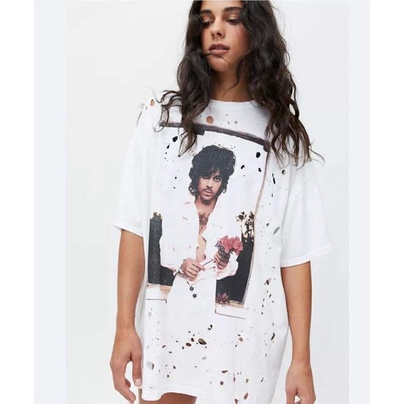 Urban Outfitters Tops - New Urban Outfitters Prince Distressed Tee Size S